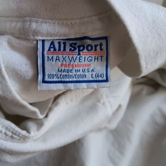 Vintage T-shirt Large Single Stitch Allsport Veteran Lover USA Cotton Lg - Picture 6 of 6